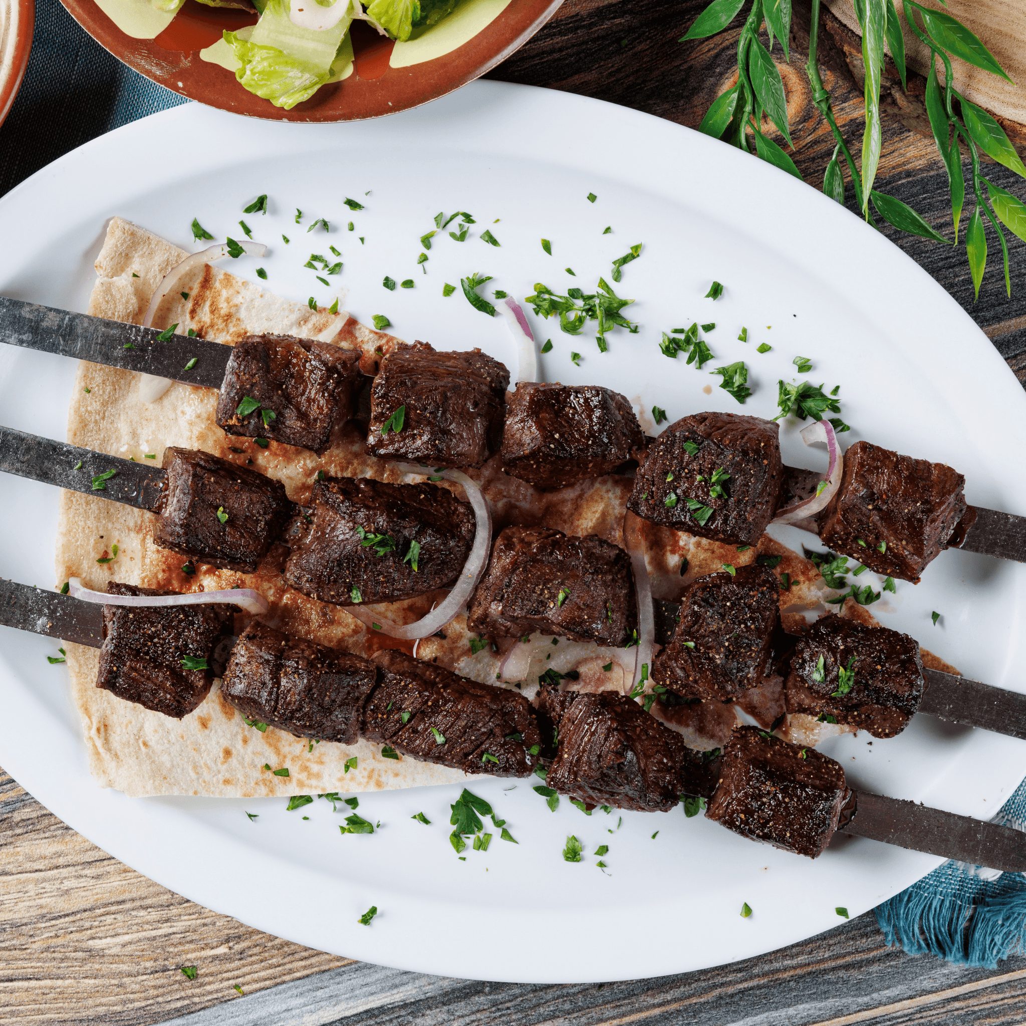 3 Meat Skewers.